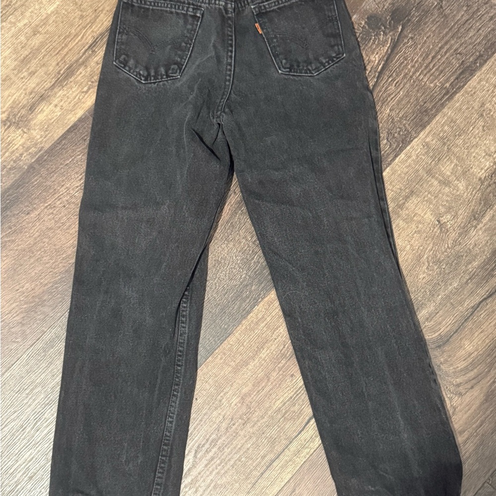 1996 Levi’s 550 vintage Y2K kids size 10 black denim jeans orange tag Levi’s